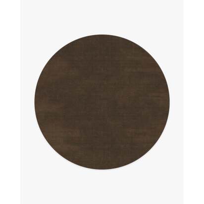 Nico Solid Dark Wood Rug - 245 Round cm - All-In-One Rug