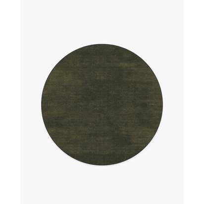 Nico Solid Olive Rug - 185 Round cm - All-In-One Rug