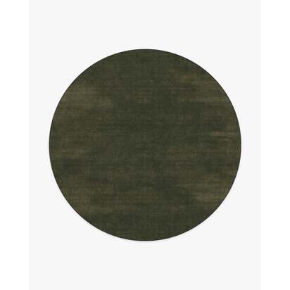 Nico Solid Olive Rug - 245 Round cm - All-In-One Rug
