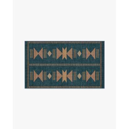 Lark Blue & Rose Rug - 90 x 150 cm - All-In-One Rug