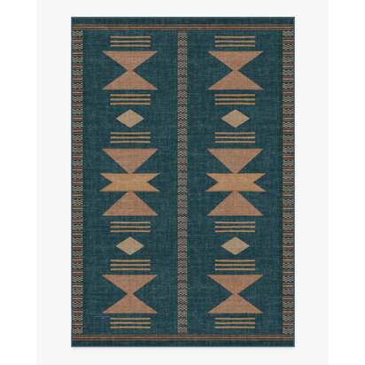 Lark Blue & Rose Rug - 185 x 275 cm - All-In-One Rug