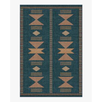 Lark Blue & Rose Rug - 200 x 290 cm - All-In-One Rug