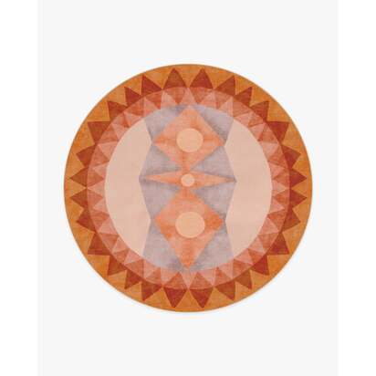 Hilma Sunset Rug by Jungalow - 245 Round cm - All-In-One Rug