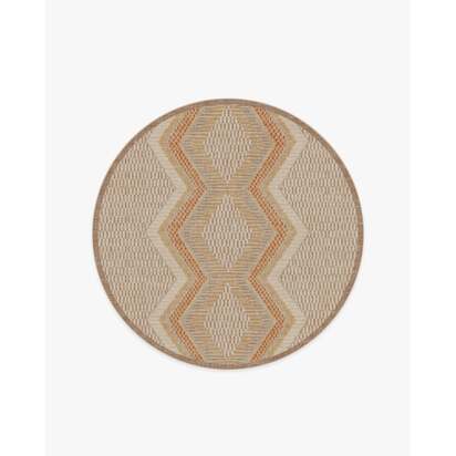 Etta Natural & Terra Rug by Jungalow - 185 Round cm - All-In-One Rug