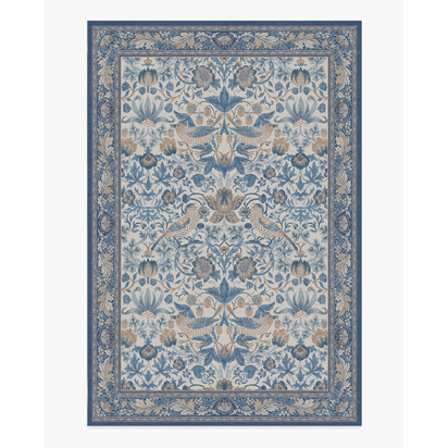 Strawberry Thief Indigo & Ivory Rug by Morris & Co. - 185 x 275 cm - All-In-One Rug