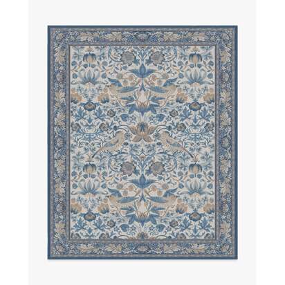 Strawberry Thief Indigo & Ivory Rug by Morris & Co. - 245 x 305 cm - All-In-One Rug