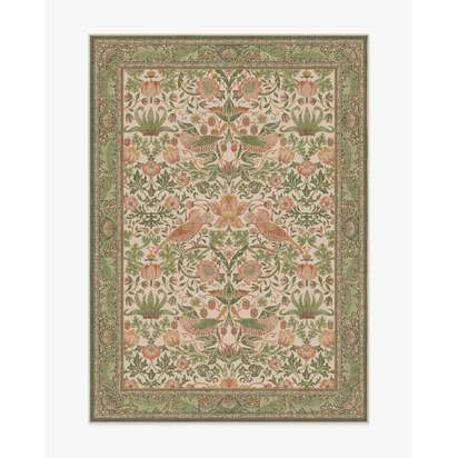 Strawberry Thief Sage & Rose Rug by Morris & Co. - 150 x 215 cm - All-In-One Rug