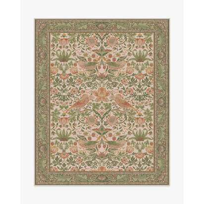 Strawberry Thief Sage & Rose Rug by Morris & Co. - 245 x 305 cm - All-In-One Rug