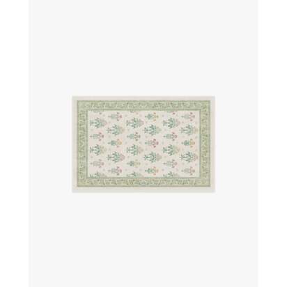 Meadow Sweet Ivory & Green Rug by Morris & Co. - 60 x 90 cm - All-In-One Rug