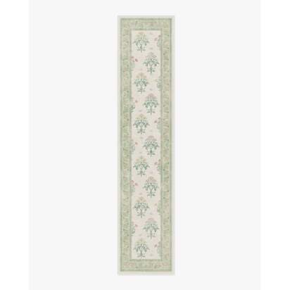 Meadow Sweet Ivory & Green Rug by Morris & Co. - 75 x 365 cm - All-In-One Rug