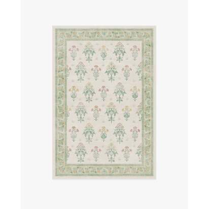 Meadow Sweet Ivory & Green Rug by Morris & Co. - 120 x 185 cm - All-In-One Rug