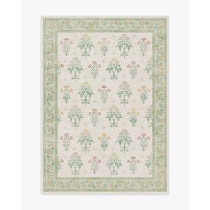 Meadow Sweet Ivory & Green Rug by Morris & Co. - 150 x 215 cm - All-In-One Rug
