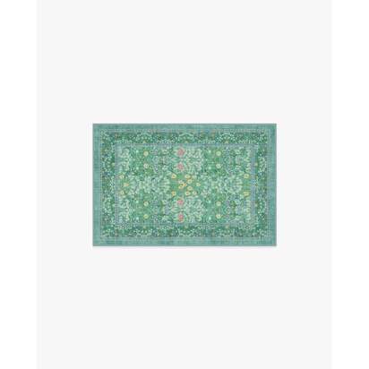 Blackthorn Multicolour Jade Rug by Morris & Co. - 60 x 90 cm - All-In-One Rug