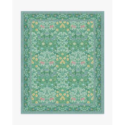 Blackthorn Multicolour Jade Rug by Morris & Co. - 245 x 305 cm - All-In-One Rug