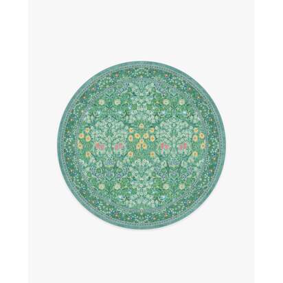 Blackthorn Multicolour Jade Rug by Morris & Co. - 185 Round cm - All-In-One Rug