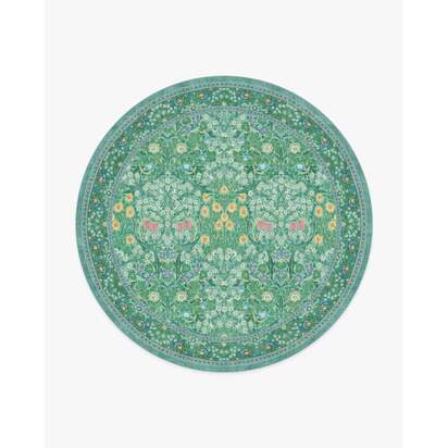 Blackthorn Multicolour Jade Rug by Morris & Co. - 245 Round cm - All-In-One Rug