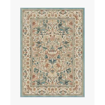 Lodden Soft Rose & Teal Rug by Morris & Co. - 150 x 215 cm - All-In-One Rug