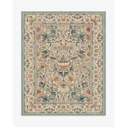Lodden Soft Rose & Teal Rug by Morris & Co. - 245 x 305 cm - All-In-One Rug