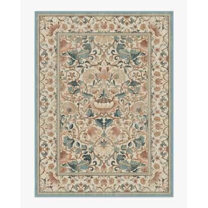 Lodden Soft Rose & Teal Rug by Morris & Co. - 275 x 365 cm - All-In-One Rug