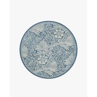 Marigold Blue Rug by Morris & Co. - 185 Round cm - All-In-One Rug