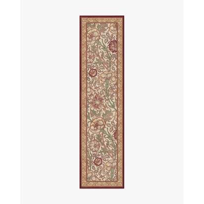 Pink & Rose Burgundy Rug by Morris & Co. - 75 x 305 cm - All-In-One Rug