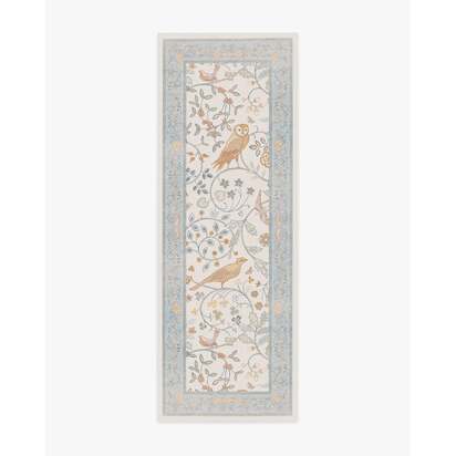 Newill Ivory & Blue Rug by Morris & Co. - 75 x 215 cm - All-In-One Rug
