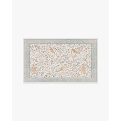 Newill Ivory & Blue Rug by Morris & Co. - 90 x 150 cm - All-In-One Rug