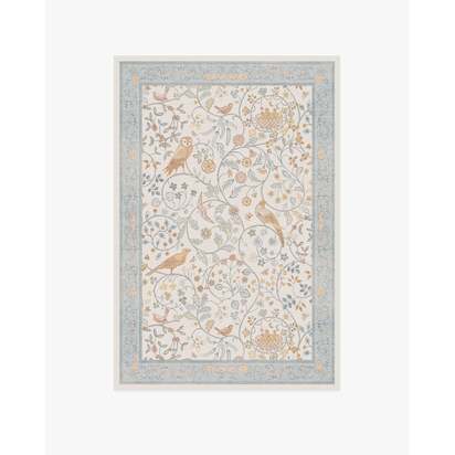 Newill Ivory & Blue Rug by Morris & Co. - 120 x 185 cm - All-In-One Rug