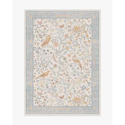 Newill Ivory & Blue Rug by Morris & Co. - 150 x 215 cm - All-In-One Rug