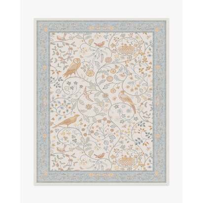 Newill Ivory & Blue Rug by Morris & Co. - 245 x 305 cm - All-In-One Rug