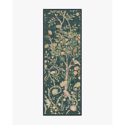 Melsetter Teal Green Rug by Morris & Co. - 75 x 215 cm - All-In-One Rug