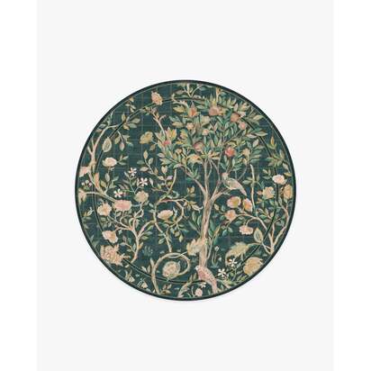 Melsetter Teal Green Rug by Morris & Co. - 185 Round cm - All-In-One Rug