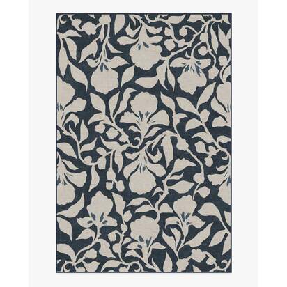 Flora Ink Blue & Ivory Rug by The Hiltons - 185 x 275 cm - All-In-One Rug