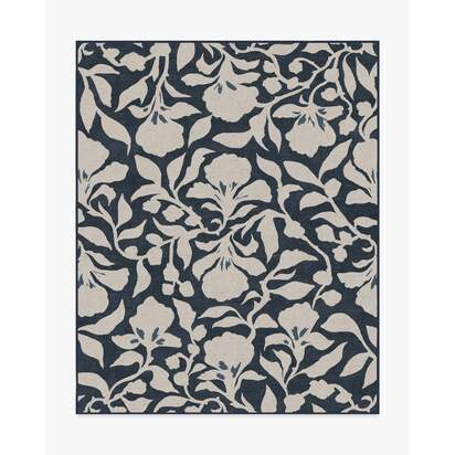 Flora Ink Blue & Ivory Rug by The Hiltons - 245 x 305 cm - All-In-One Rug