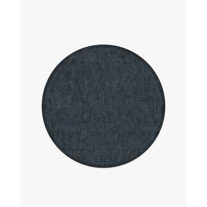 Montecito Indigo Rug by The Hiltons - 185 Round cm - All-In-One Rug