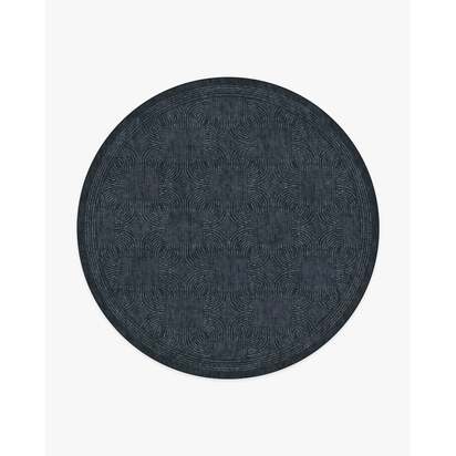 Montecito Indigo Rug by The Hiltons - 245 Round cm - All-In-One Rug