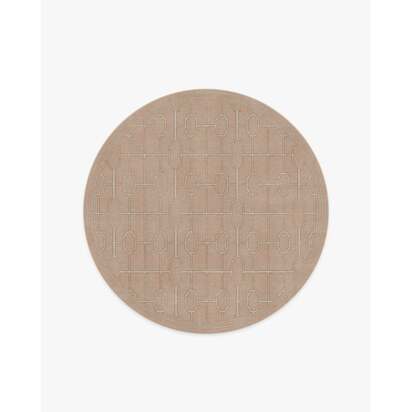 Diana Trellis Rose Gold Rug by The Hiltons - 185 Round cm - All-In-One Rug