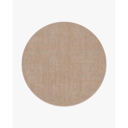 Diana Trellis Rose Gold Rug by The Hiltons - 245 Round cm - All-In-One Rug