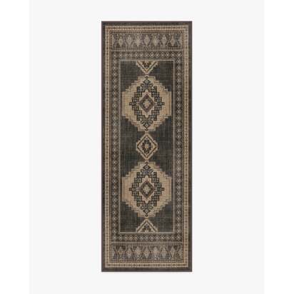 Rayne Charcoal & Tan Rug - 75 x 215 cm - All-In-One Rug