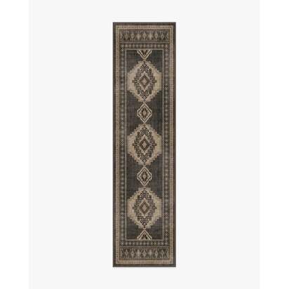 Rayne Charcoal & Tan Rug - 75 x 305 cm - All-In-One Rug