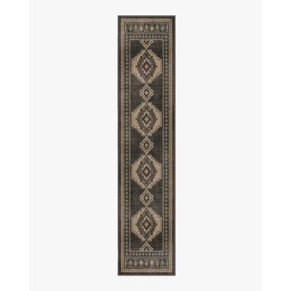 Rayne Charcoal & Tan Rug - 75 x 365 cm - All-In-One Rug
