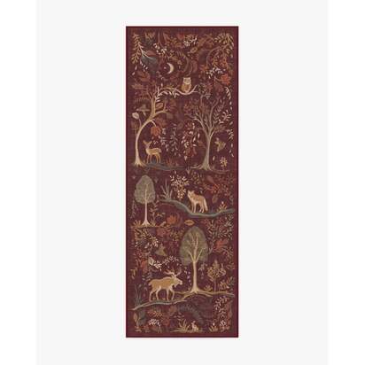 Wilder Burgundy Multicolour Rug - 75 x 215 cm - All-In-One Rug