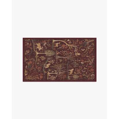 Wilder Burgundy Multicolour Rug - 90 x 150 cm - All-In-One Rug