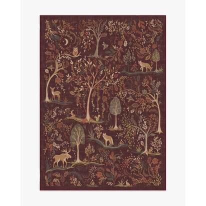 Wilder Burgundy Multicolour Rug - 150 x 215 cm - All-In-One Rug