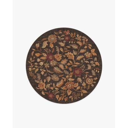 Anonna Dark Wood Rug - 185 Round cm - All-In-One Rug