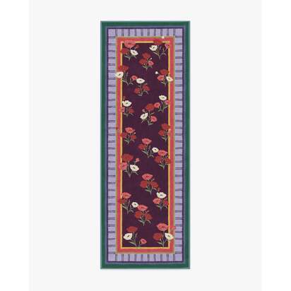 Ambroeus Royal Plum Rug by Iris Apfel - 75 x 215 cm - All-In-One Rug