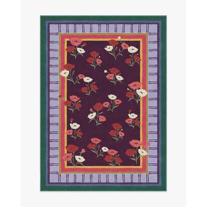 Ambroeus Royal Plum Rug by Iris Apfel - 150 x 215 cm - All-In-One Rug