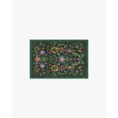 Protea Forest Green Rug by Iris Apfel - 60 x 90 cm - All-In-One Rug