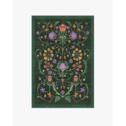 Protea Forest Green Rug by Iris Apfel - 120 x 185 cm - All-In-One Rug