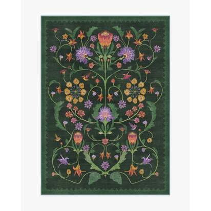 Protea Forest Green Rug by Iris Apfel - 150 x 215 cm - All-In-One Rug